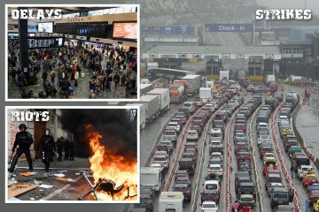 Die Briten stehen vor den Osterferien aus der Hölle mit festgefahrener Autobahn und Unruhen in Frankreich
