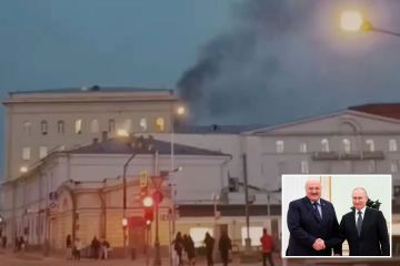 Feuer bricht im russischen Verteidigungsministerium aus, als Putin in der Nähe im Kreml Gespräche führt