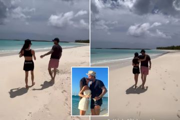 Victoria und David Beckham machen es sich im Urlaub bei einem romantischen Strandspaziergang gemütlich 