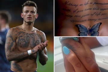 Whites Tattoos enthüllten, vom Schmetterling auf dem Rücken bis zum romantischen Herz am Daumen