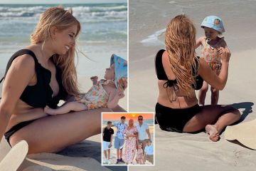 Stacey Solomon wird dafür gelobt, dass sie im Familienurlaub ihren natürlichen Körper im Bikini zeigt