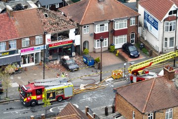 Explosion erschüttert London, als eine Wohnung über einem Hühnerladen explodiert und 3 verletzt werden