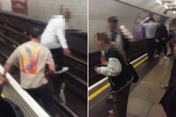 U-Bahn-Passagiere „springen auf Gleise, nachdem eine Frau auf einem Elektromobil von einem Zug angefahren wurde“.