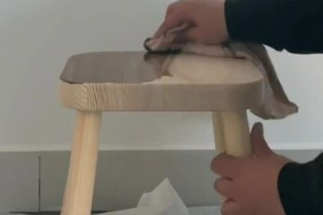 Ich bin Innenarchitektin und habe einen IKEA-Kindersitz in einen schicken Fußhocker verwandelt