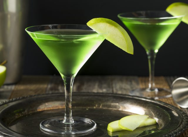 Grüne Apfel-Martinis