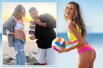 Brooks Koepkas Frau Jena Sims verblüfft im Neon-Bikini, nachdem sie ihre Schwangerschaft bekannt gegeben hat