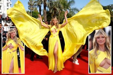 Heidi Klum stiehlt in Cannes die Show in einem sehr freizügigen Kleid mit riesigen Flügeln