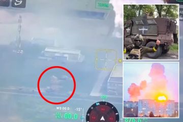 Moment, in dem Anti-Putin-Truppen „Russland mit Panzer- und Drohnenangriffen überfallen“