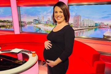 Nina Warhurst von BBC Breakfast teilt ein Familienfoto und zeigt einen wachsenden Babybauch