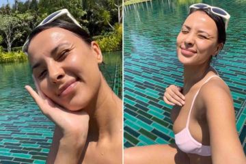 Maya Jama zieht sich auf ihrer Thailand-Reise einen knappen Bikini aus, um in einem riesigen Pool zu baden