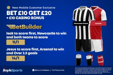 Newcastle vs Arsenal – BoyleSports-Angebot: Erhalten Sie einen Bonus von 30 £ plus zwei Top-Preiserhöhungen