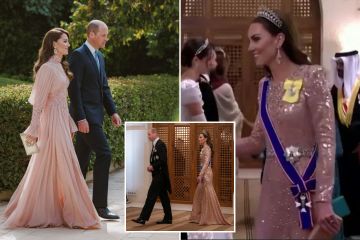 Kate ist umwerfend, als sie Wills auf der Hochzeitsfeier von Prince of Jordan begleitet