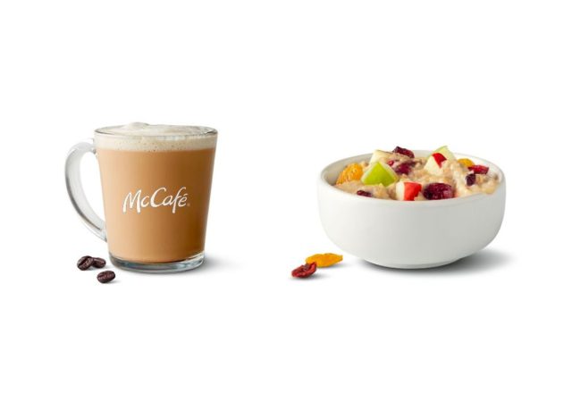 McDonalds Haferflocken und Latte