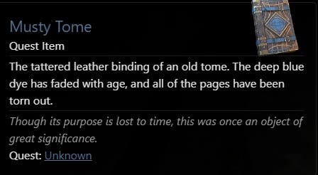 Beschreibung von Musty Tome in Diablo 4