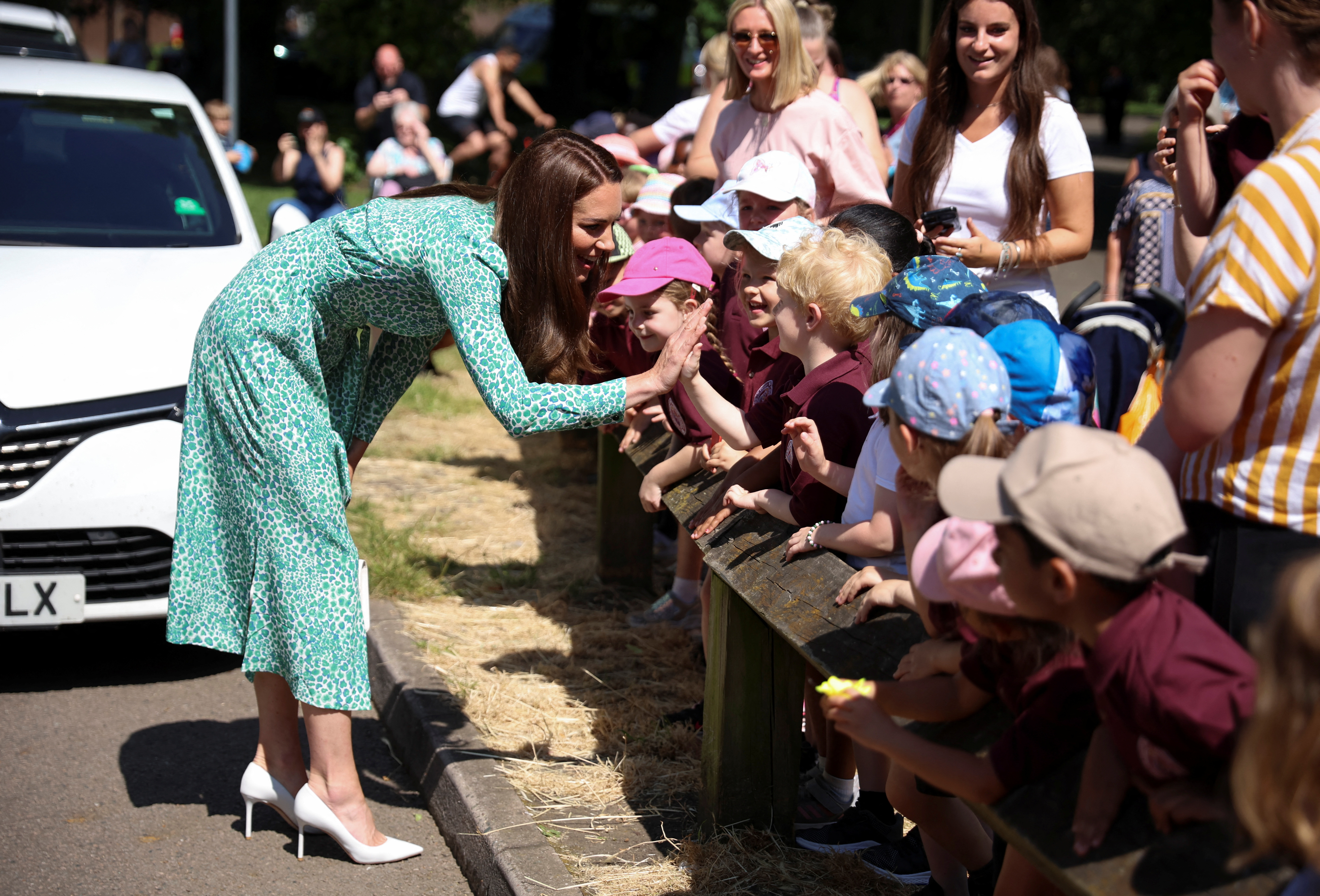 Die Prinzessin von Wales bei einem Besuch im Riversley Park Children's Centre in Nuneaton, Warwickshire, um sich mit Gesundheitsbesuchern zu treffen