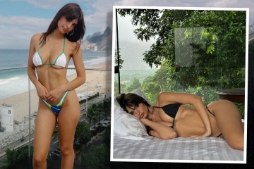 Emily Ratajkowski begeistert ihre Fans in einem winzigen Bikini mit der brasilianischen Flagge