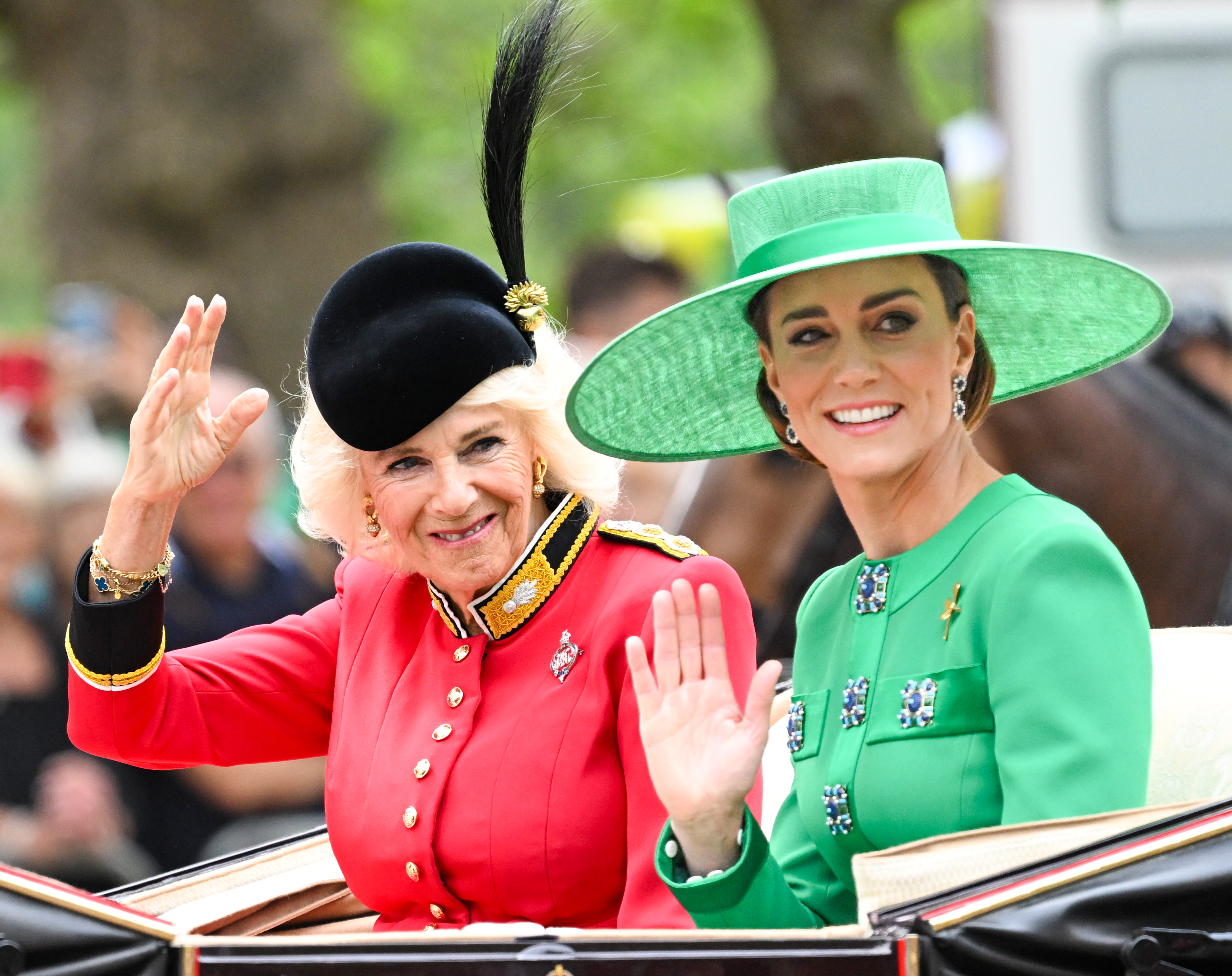 Die Prinzessin von Wales trug Grün als Anspielung auf ihre neue Rolle als Oberst der Irish Guards