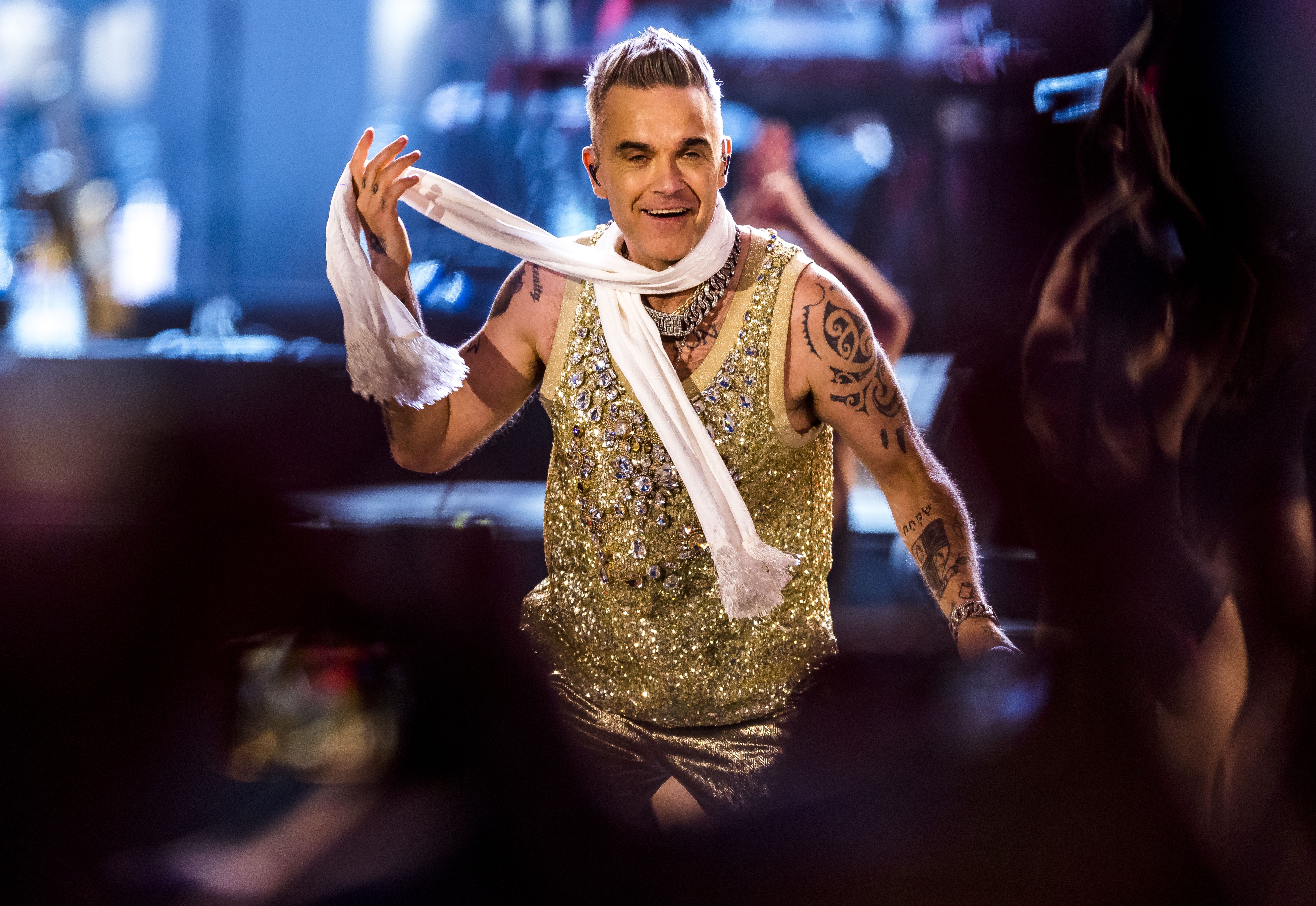 Robbie Williams brachte sein eigenes Sicherheitsteam für seinen Auftritt bei Barclaycard Presents Isle of Wight mit