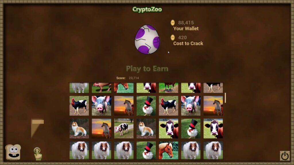 Ein Werbefoto des Spiels CryptoZoo