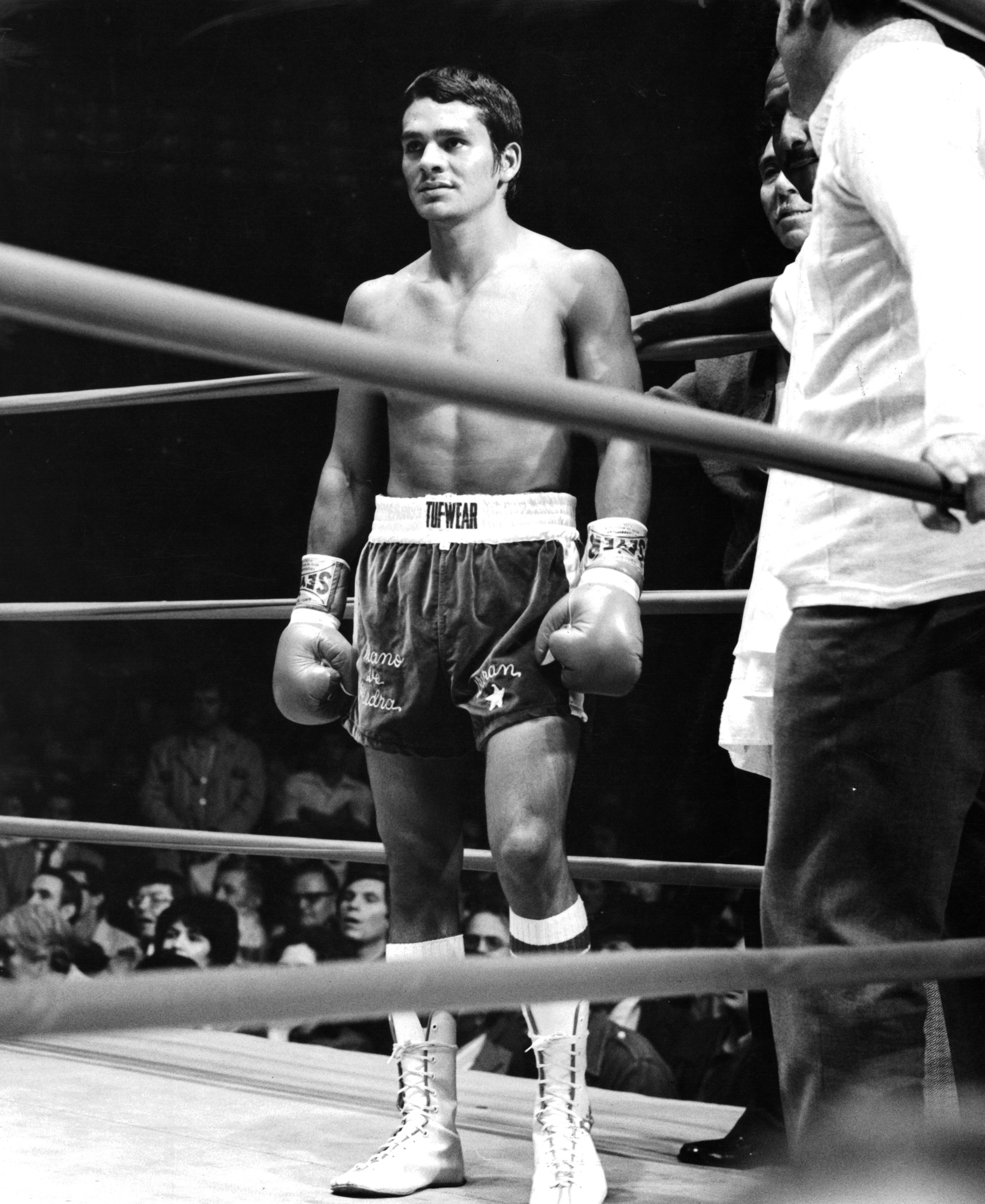 Roberto Duran im Jahr 1973 vor einem Kampf gegen Juan Medina in Kalifornien