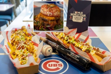 Auf der Londoner Speisekarte der MLB gibt es einen Donut-Burger und einen 2.500-Kalorien-Hot Dog