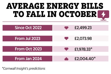 Die Energierechnungen werden dieses Jahr voraussichtlich um weitere 96 Millionen Pfund sinken