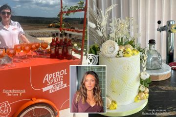 Auf Michelle Keegans Geburtstagsparty mit einem Aperol-Spritz-Truck 