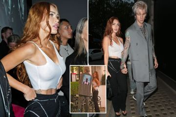 Megan Fox trägt mit ihrem Freund MGK in London ein durchsichtiges weißes Crop-Top ohne BH