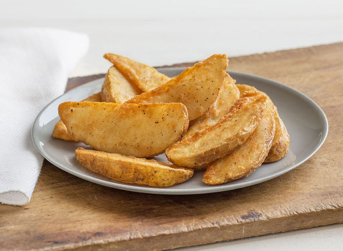 potato wedges from kfc on plate