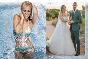 David de Geas Wag Edurne Garcia begeistert vor der Hochzeit im Bikini mit Leopardenmuster