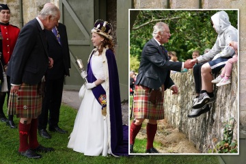 Zu Beginn seines viertägigen Besuchs in Schottland trifft King eine neue „Königin“.