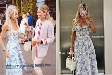 Taylor Fritzs Freundin Morgan Riddle sieht im Wimbledon-Outfit sensationell aus