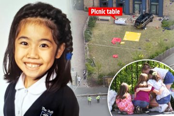Ein achtjähriges Mädchen, das in der Schule von einem Land Rover getötet wurde, ist abgebildet, während die Familie ihm Tribut zollt