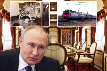 In Putins „Geisterzug“ mit „mobilem Krankenhaus“, während er zwischen Bunkern rast