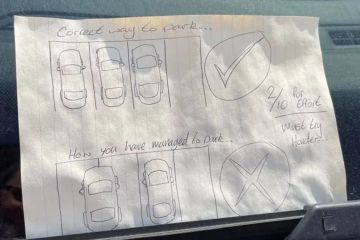 Mein Nachbar hinterließ eine Notiz, in der er mein Parken kritisierte – er zeichnete sogar ein Diagramm