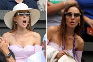 Djokovics umwerfende Wag Jelena stiehlt die Show, als er sie durch den Wimbledon-Turnierkampf bringt