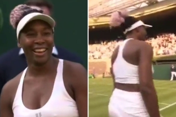 Sehen Sie sich den Handschlag von Venus Williams SNUB mit dem Schiedsrichter nach dem Ausscheiden aus Wimbledon an