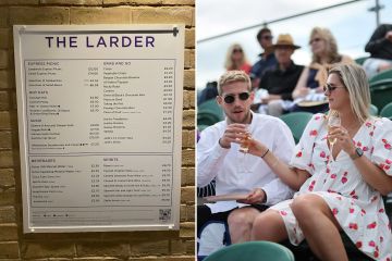 Die Preise für Wimbledon-Menüs steigen enorm: Pints ​​mehr als je zuvor und Skittles kosten 4,20 £