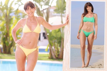Davina McCall, 55, zeigt eine tolle Figur, als sie im Bikini am Pool posiert