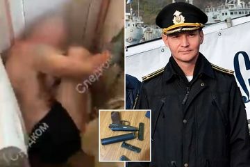 Putins Polizei inszeniert Verhaftung eines halbnackten „Attentäters, der den U-Boot-Kapitän erschossen hat“