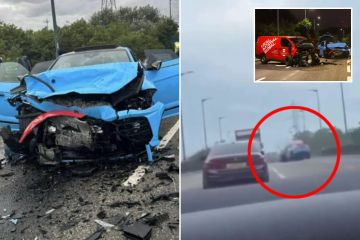 Schockierender Moment: Der 187.000 Pfund teure Lamborghini-Supersportwagen prallt in einen Lieferwagen und verletzt 6 Menschen