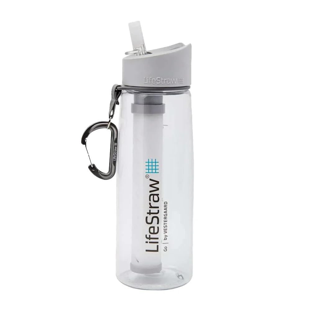 Wasserflasche mit Filterstrohhalm