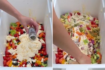 Feinschmecker sorgen für Aufregung, als sie eine SEHR einzigartige Art verraten, eine Portion Salat zuzubereiten