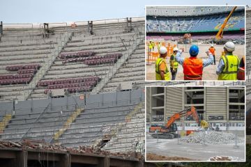 Das legendäre Fußballstadion sieht nicht mehr wiederzuerkennen aus, da ein Teil davon abgerissen wird