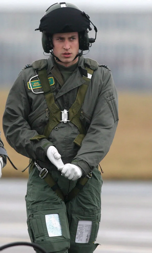 William nach einem RAF-Trainingsflug im Jahr 2008