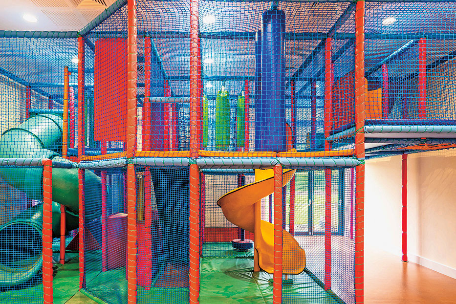 Der Softplay-Bereich im kürzlich hinzugefügten Pavillon wird Kinder begeistern