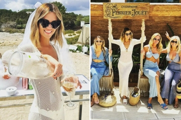 Ashley Coles Verlobte sieht beim Junggesellinnenabschied auf Ibiza in einem durchsichtigen Kleid umwerfend aus