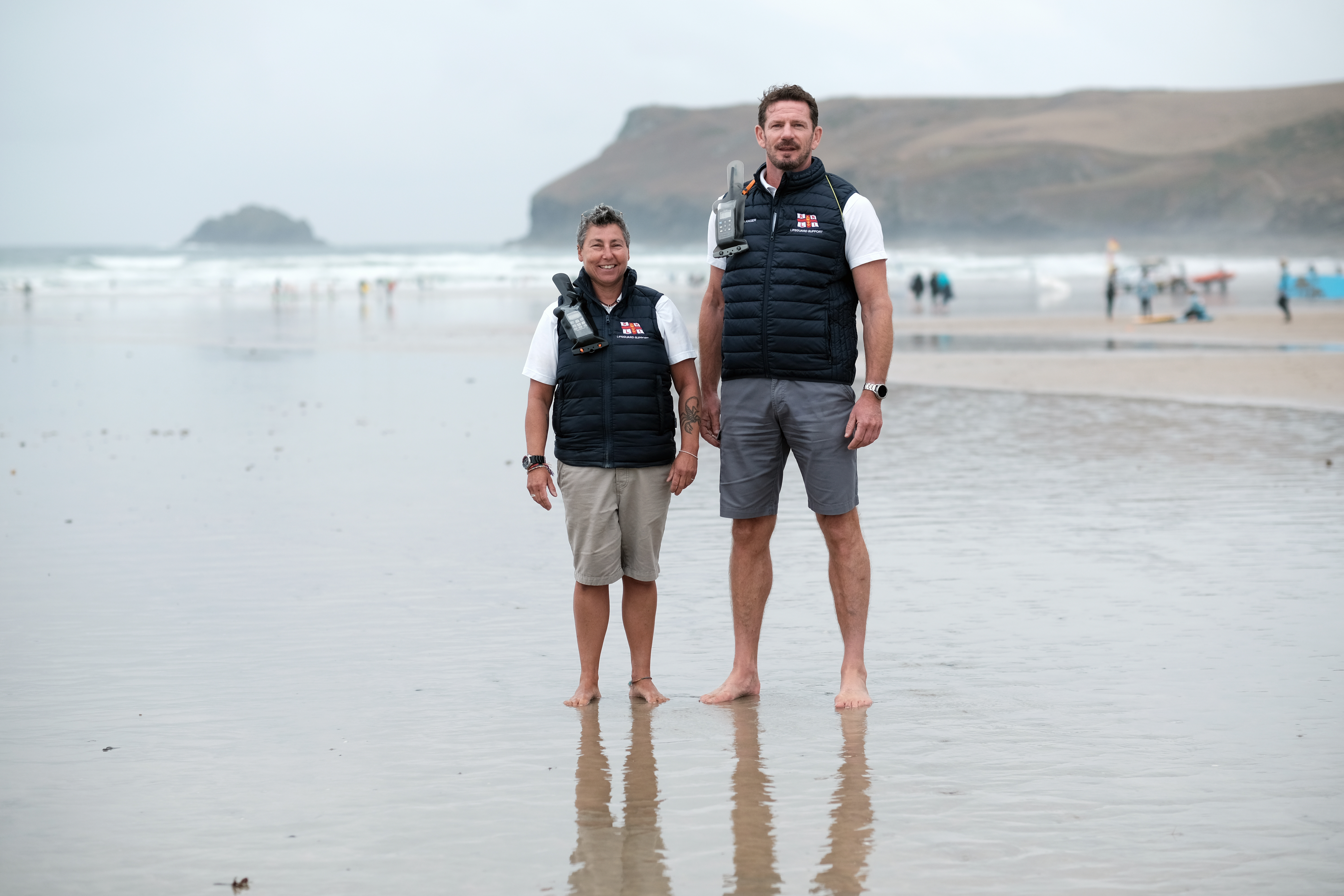 Polzeath Beach Rangers Andy Stewart und Bev Samuels