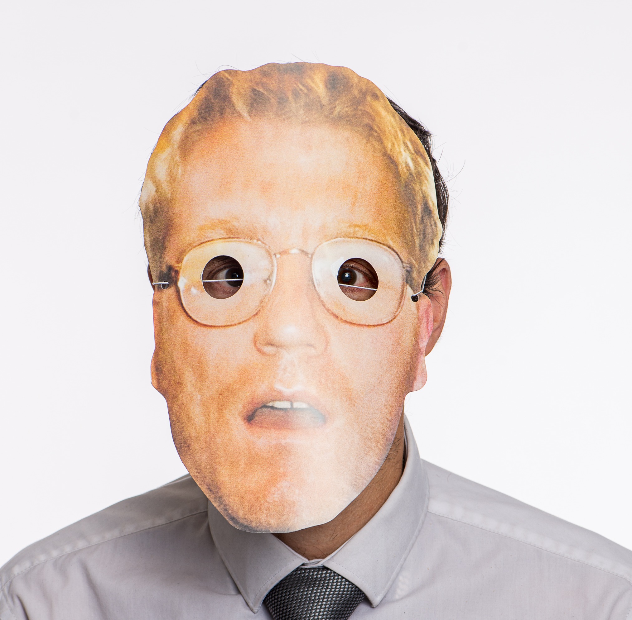 At Wembley Stadium earlier this month, the merch even included Darren masks made from an old image of the blond bodyguard asleep on the tour bus