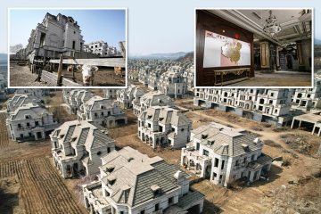 In einer verlassenen chinesischen „Geisterstadt“ voller Villen, die von Bauern zurückerobert wurden